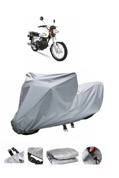 Yuki YK125 Rex  Gri Motosiklet Brandası ARKA ÇANTA UYUMLU DEĞİLDİR