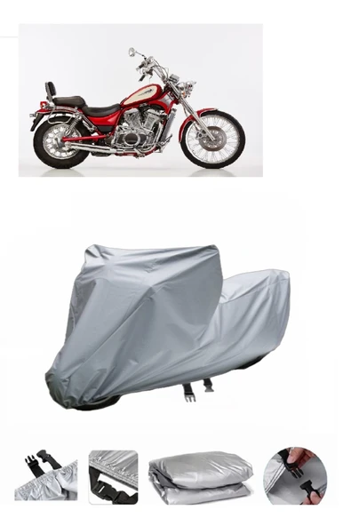 Suzuki VS 800 Intruder  Gri Motosiklet Brandası ARKA ÇANTA UYUMLU DEĞİLDİR ürün görseli 1