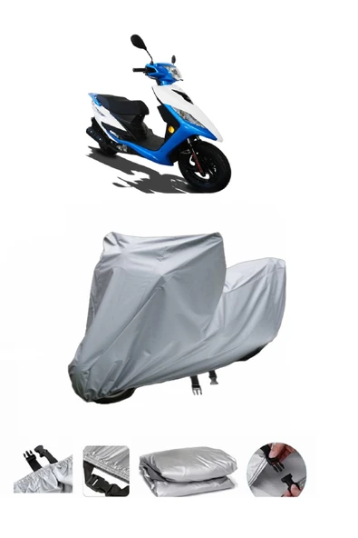 Apachi Alfa 50  Gri Motosiklet Brandası ARKA ÇANTA UYUMLU DEĞİLDİR