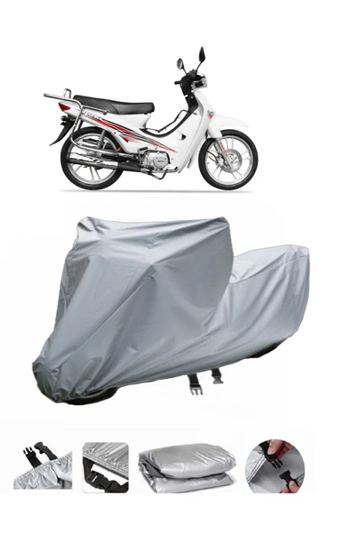 Yuki YK-100-7A Gusto  Gri Motosiklet Brandası ARKA ÇANTA UYUMLU DEĞİLDİR