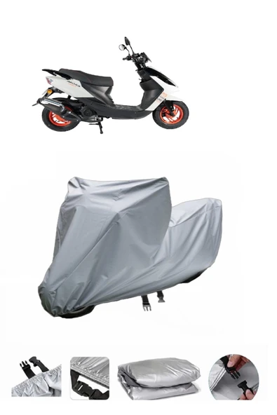 Arora AR 50-11 Ares  Gri Motosiklet Brandası ARKA ÇANTA UYUMLU DEĞİLDİR