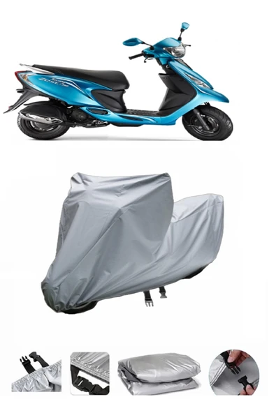 TVS Scooty Zest 110  Gri Motosiklet Brandası ARKA ÇANTA UYUMLU DEĞİLDİR