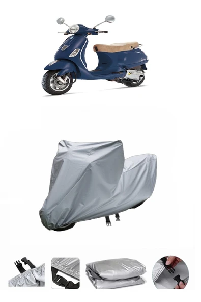 Vespa LX 150 i.e  Gri Motosiklet Brandası ARKA ÇANTA UYUMLU DEĞİLDİR ürün görseli 1