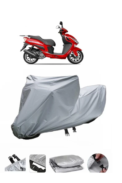 Yuki Lupo 125  Gri Motosiklet Brandası ARKA ÇANTA UYUMLU DEĞİLDİR