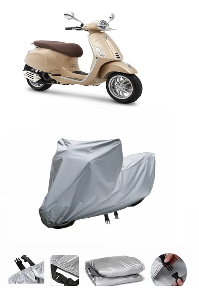 Vespa Primavera 150 S  Gri Motosiklet Brandası ARKA ÇANTA UYUMLU DEĞİLDİR