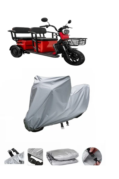 APM5 Gri Motosiklet Brandası ARKA ÇANTA UYUMLU DEĞİLDİR