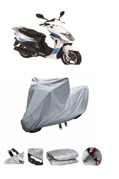 Bisan NYSA 150  Gri Motosiklet Brandası ARKA ÇANTA UYUMLU DEĞİLDİR