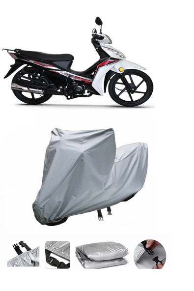 Rks Rodos 100  Gri Motosiklet Brandası ARKA ÇANTA UYUMLU DEĞİLDİR