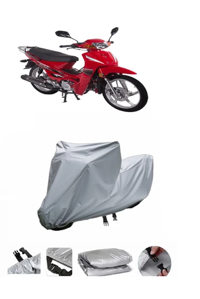 Ramzey RMZ Cup 100  Gri Motosiklet Brandası ARKA ÇANTA UYUMLU DEĞİLDİR