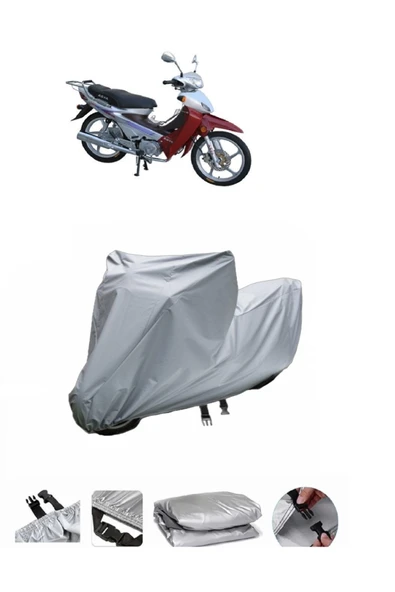 Asya AS 100-7 Turkcub Lüks  Gri Motosiklet Brandası ARKA ÇANTA UYUMLU DEĞİLDİR ürün görseli 1