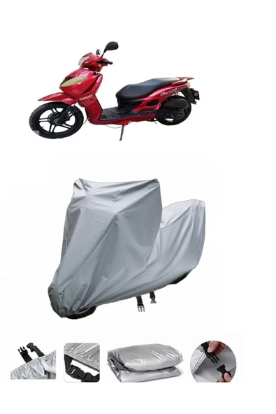 Kanuni Merlin S  Gri Motosiklet Brandası ARKA ÇANTA UYUMLU DEĞİLDİR
