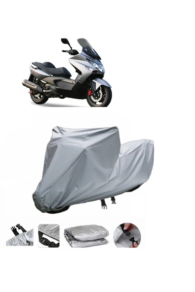 Kymco Xciting 500i R  Gri Motosiklet Brandası ARKA ÇANTA UYUMLU DEĞİLDİR