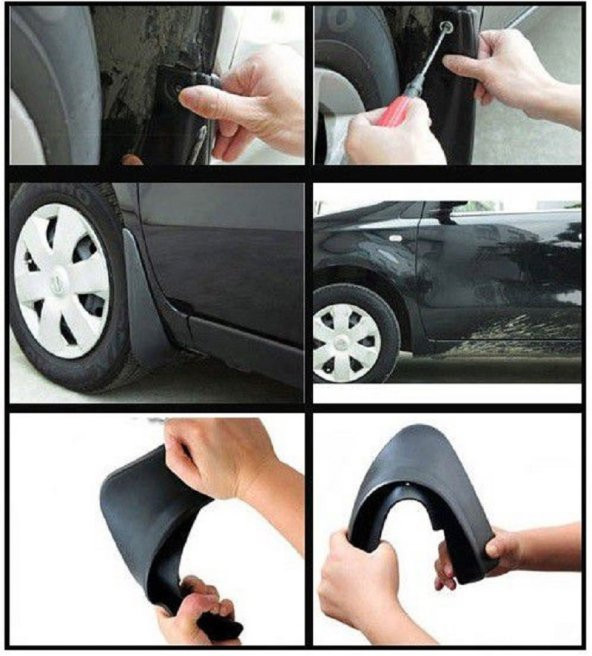 Ford Focus 2 Sedan 2004-2011 Ön veya Arkaya Uygun Çamur Önleyici Paçalık 2 Adet - 4