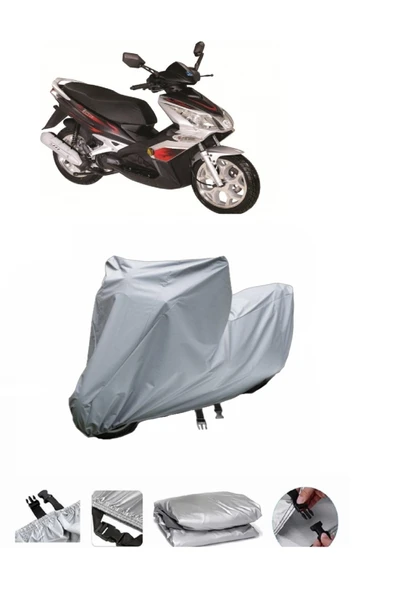 Bisan Teos 125  Gri Motosiklet Brandası ARKA ÇANTA UYUMLU DEĞİLDİR