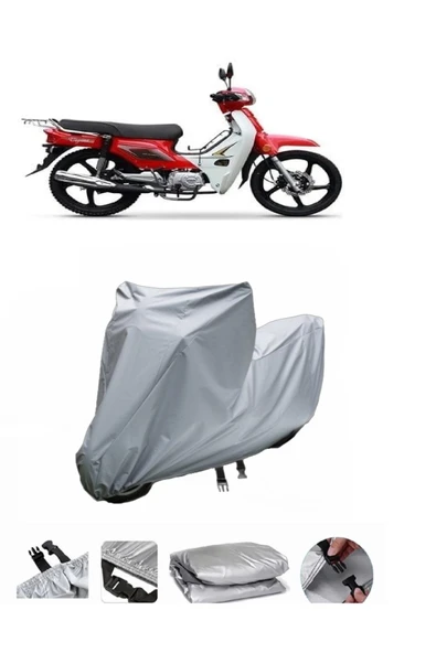 Kanuni FOX  Gri Motosiklet Brandası ARKA ÇANTA UYUMLU DEĞİLDİR