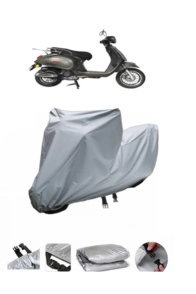 Stmax Milan 50  Gri Motosiklet Brandası ARKA ÇANTA UYUMLU DEĞİLDİR ürün görseli 1