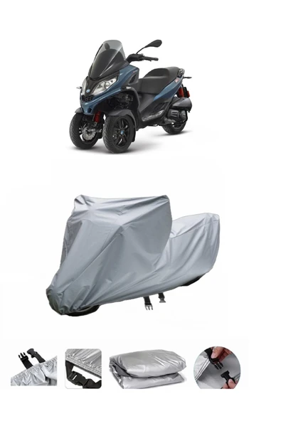 Piaggio MP3 300  Gri Motosiklet Brandası ARKA ÇANTA UYUMLU DEĞİLDİR
