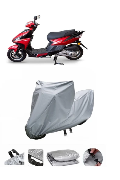 Falcon Nitro 50  Gri Motosiklet Brandası ARKA ÇANTA UYUMLU DEĞİLDİR