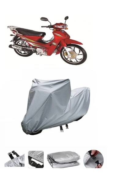 Bisan Roadstar Cub  Gri Motosiklet Brandası ARKA ÇANTA UYUMLU DEĞİLDİR