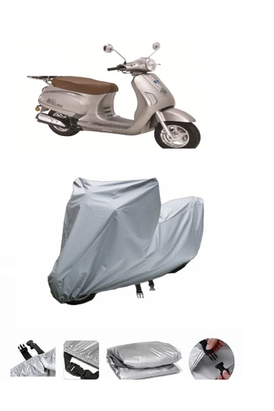 Bisan Sardes 125  Gri Motosiklet Brandası ARKA ÇANTA UYUMLU DEĞİLDİR