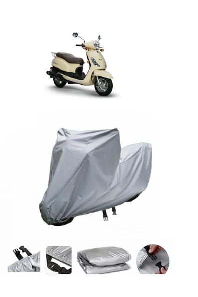 Sym Fiddle II 125  Gri Motosiklet Brandası ARKA ÇANTA UYUMLU DEĞİLDİR ürün görseli 1