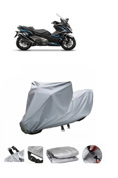 Kymco Ak 550  Gri Motosiklet Brandası ARKA ÇANTA UYUMLU DEĞİLDİR