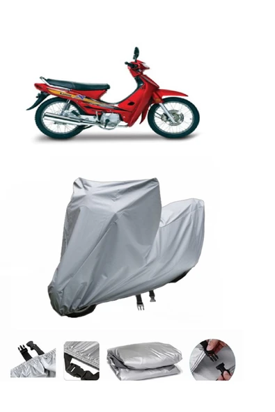 Kanuni Seyhan 125  Gri Motosiklet Brandası ARKA ÇANTA UYUMLU DEĞİLDİR