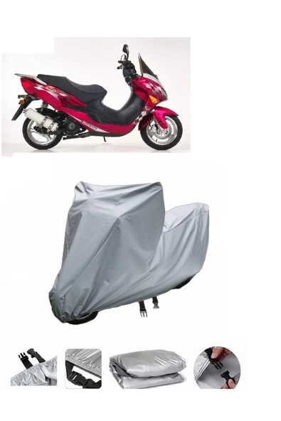 Kanuni Storm 150  Gri Motosiklet Brandası ARKA ÇANTA UYUMLU DEĞİLDİR