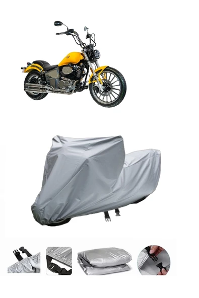 Regal Raptor Daytona 250  Gri Motosiklet Brandası ARKA ÇANTA UYUMLU DEĞİLDİR