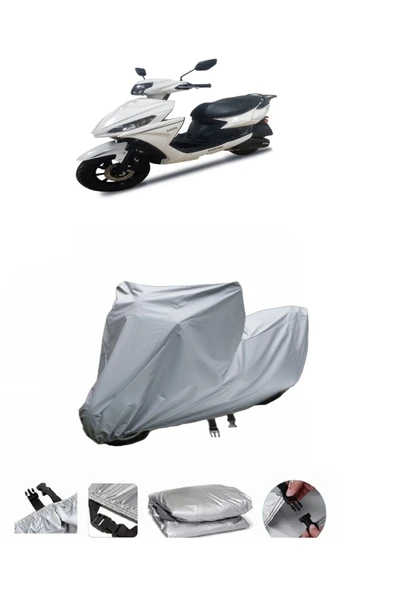 Kral Motor Ares 125  Gri Motosiklet Brandası ARKA ÇANTA UYUMLU DEĞİLDİR ürün görseli 1