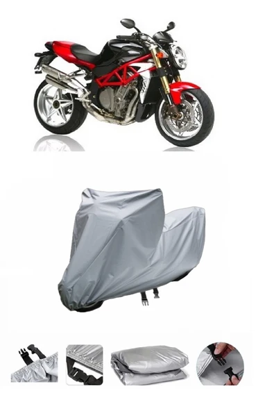 MV Agusta Brutale S  Gri Motosiklet Brandası ARKA ÇANTA UYUMLU DEĞİLDİR