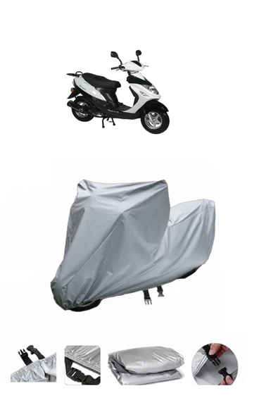 RMG Moto Gusto Crystal  Gri Motosiklet Brandası ARKA ÇANTA UYUMLU DEĞİLDİR
