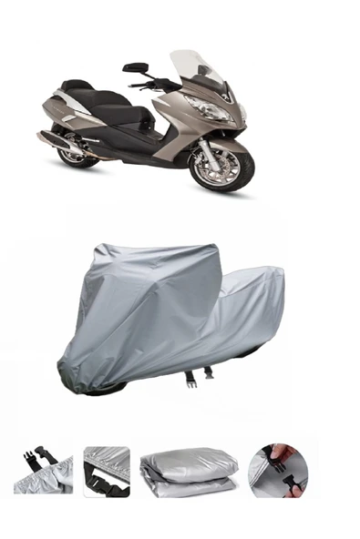 Peugeot Satelis 400  Gri Motosiklet Brandası ARKA ÇANTA UYUMLU DEĞİLDİR