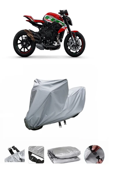 MV Agusta Dragster 800 RC SCS  Gri Motosiklet Brandası ARKA ÇANTA UYUMLU DEĞİLDİR