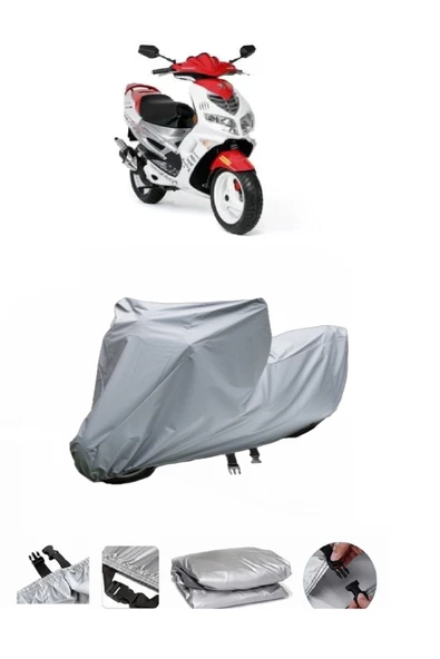 Peugeot Speedfight 2  Gri Motosiklet Brandası ARKA ÇANTA UYUMLU DEĞİLDİR