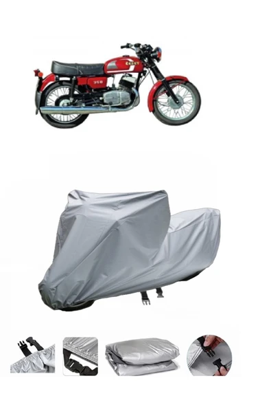 Jawa CZ 350  Gri Motosiklet Brandası ARKA ÇANTA UYUMLU DEĞİLDİR