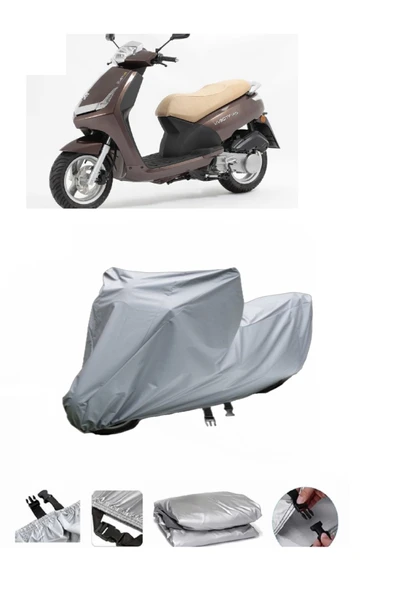 Peugeot Vivacity 125  Gri Motosiklet Brandası ARKA ÇANTA UYUMLU DEĞİLDİR