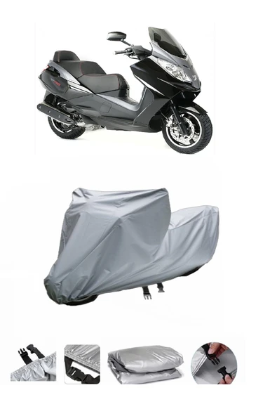 Peugeot Satelis 500  Gri Motosiklet Brandası ARKA ÇANTA UYUMLU DEĞİLDİR