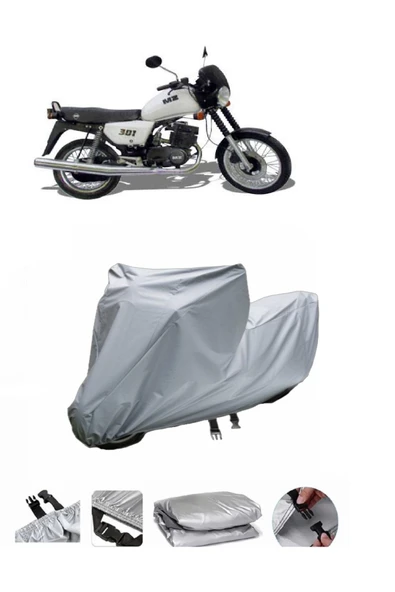 MZ ETZ 301  Gri Motosiklet Brandası ARKA ÇANTA UYUMLU DEĞİLDİR