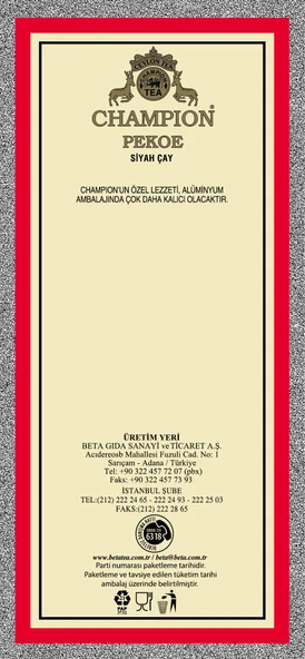 Champion Pekoe 1000 GR (Super Pekoe-Seylan Çayı - Ceylon Tea) - 5