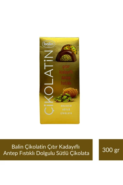 Balin Çikolatin Çıtır Kadayıflı Antep Fıstıklı Dolgulu Sütlü Çikolata 300 gr x 2 Adet - 2