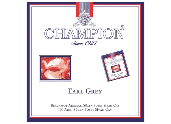 Champion Earl Grey Bardak Poşet 100 Adet (Bergamot - Tomurcuk Çayı) - 4