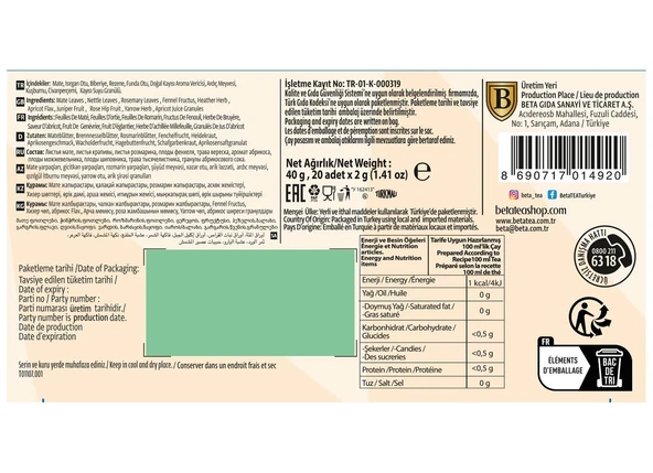 Kayısı Çayı 20 Adet - Beta Welltea Reform Collection - 5