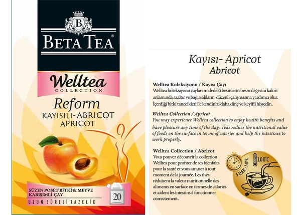Kayısı Çayı 20 Adet - Beta Welltea Reform Collection - 2