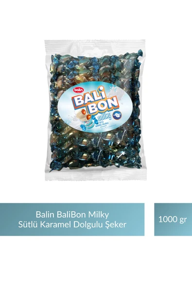 Balin Balibon Milky Sütlü Karamel Dolgulu Şeker 1000 gr x 2 Adet - Resim 2