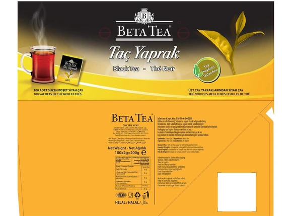 Beta Taç Yaprak Bardak Poşet Çay 100 Adet - 5