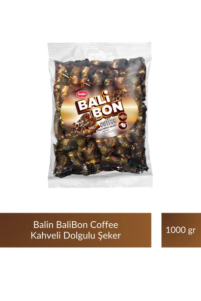 Balin Balibon Coffee Kahveli Dolgulu Şeker 1000 gr x 5 Adet - 2