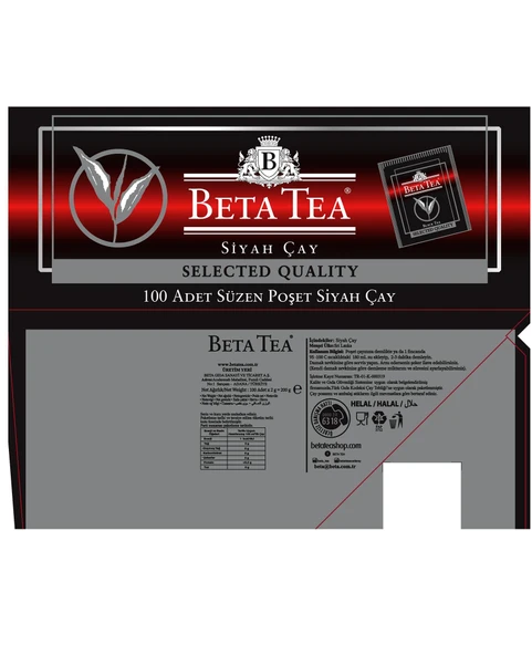 Beta Selected Quality Bardak Poşet 100 Adet (Seylan Çayı - Ceylon Tea) - 5