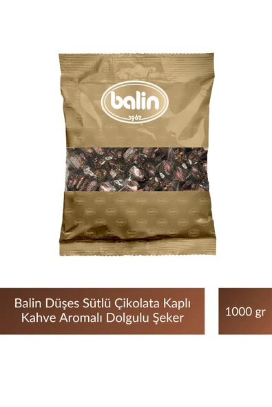 Balin Düşes Çikolata Kaplı Kahve Aromalı Sert Şeker 1000 gr x 3 Adet - 2