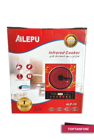 Ailipu Alp-12 2400w Dokunmatik Tek Göz Elektrikli Indüksiyon Ocak - Led Ekran, 8 Pişirme Fonksiyonu - 2